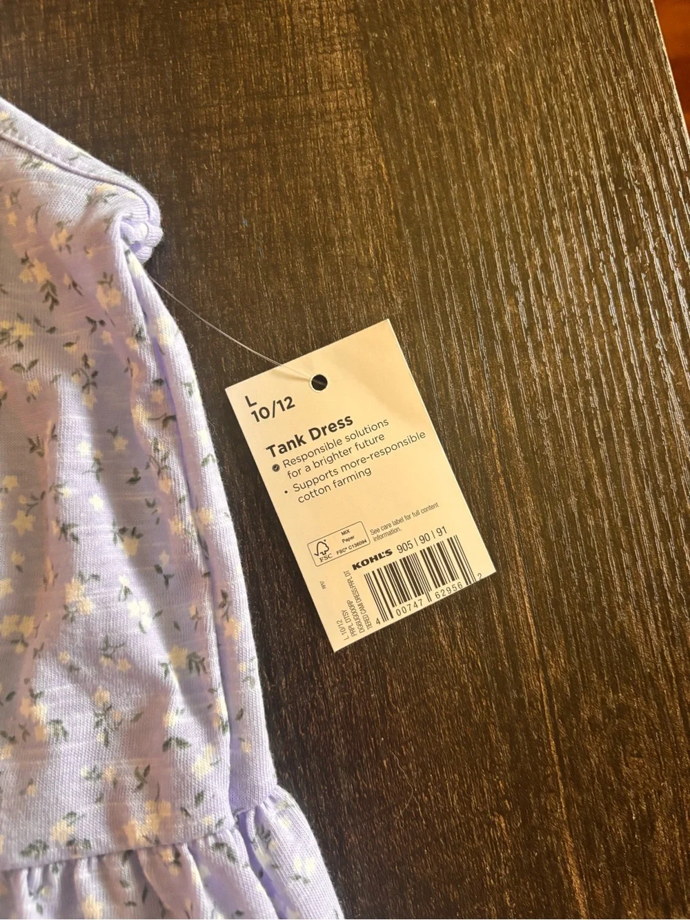 Kohl's Lavender Floral Tiered Spaghetti-Strap Dress
